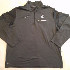 Nike Dri-Fit Michigan State Spartans Quarter Zip Pullover Men XXL